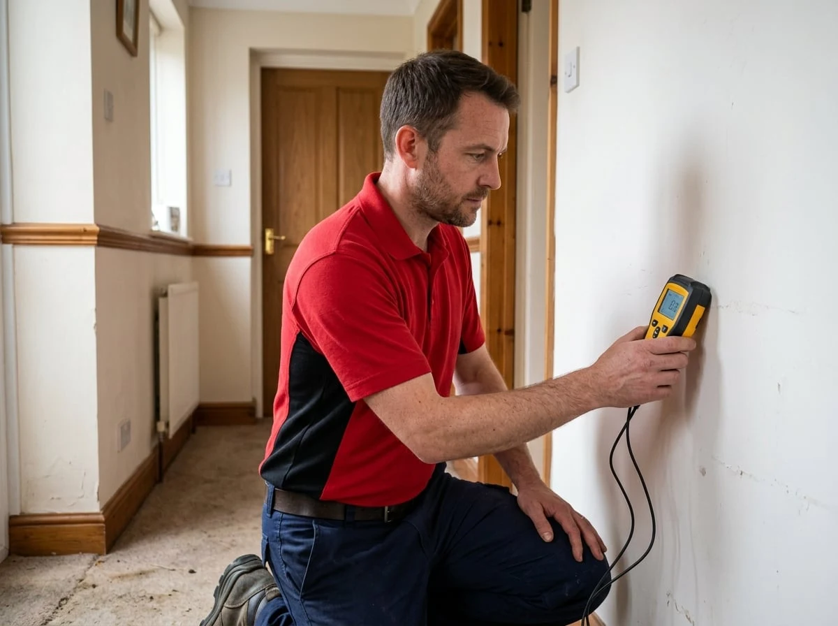 Weybridge Plumbers 247 engineer using leak detection equipment in Weybridge